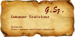 Gebauer Szalviusz névjegykártya